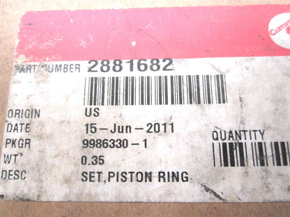 Piston Ring Set for Cummins ISX (2002–2023) 2881682