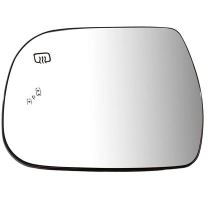 Driver Side Mirror Glass Assembly for Toyota Sienna (2011–2020) Heated, Blind Spot