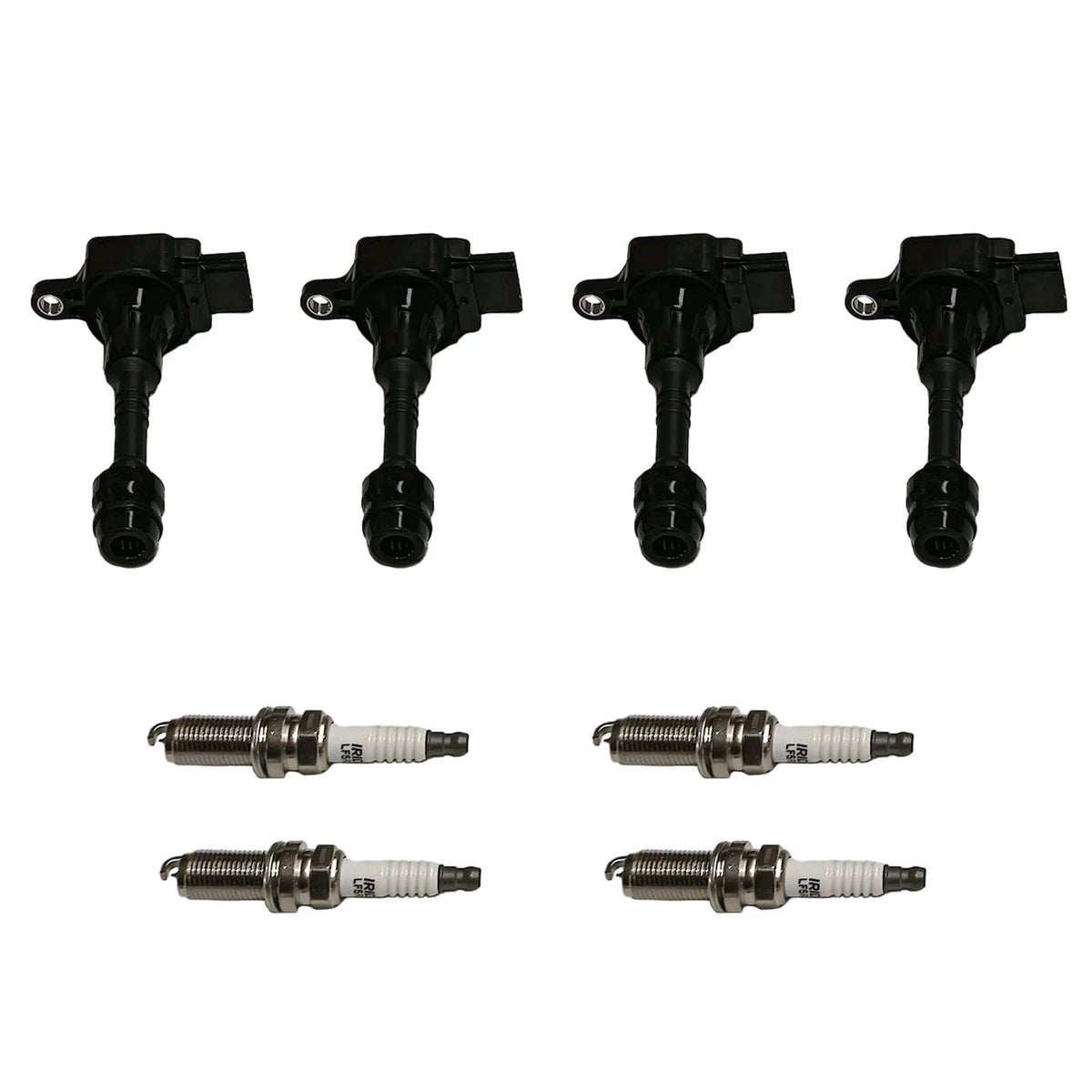 Set of 4 Ignition Coils & 4 Iridium Spark Plugs for Nissan Sentra (2001–2006)