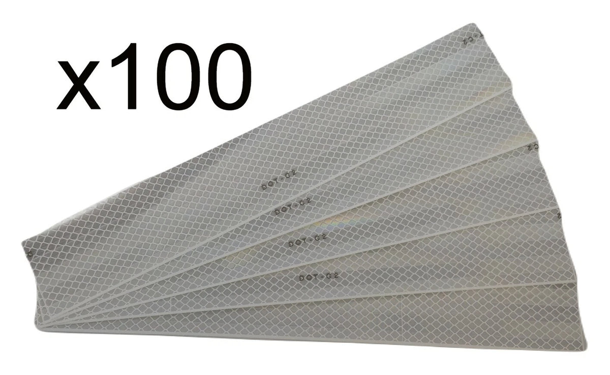 100 Pack of 3M 67638 983-10 Reflective Conspicuity Tape Strips 2" x 12"