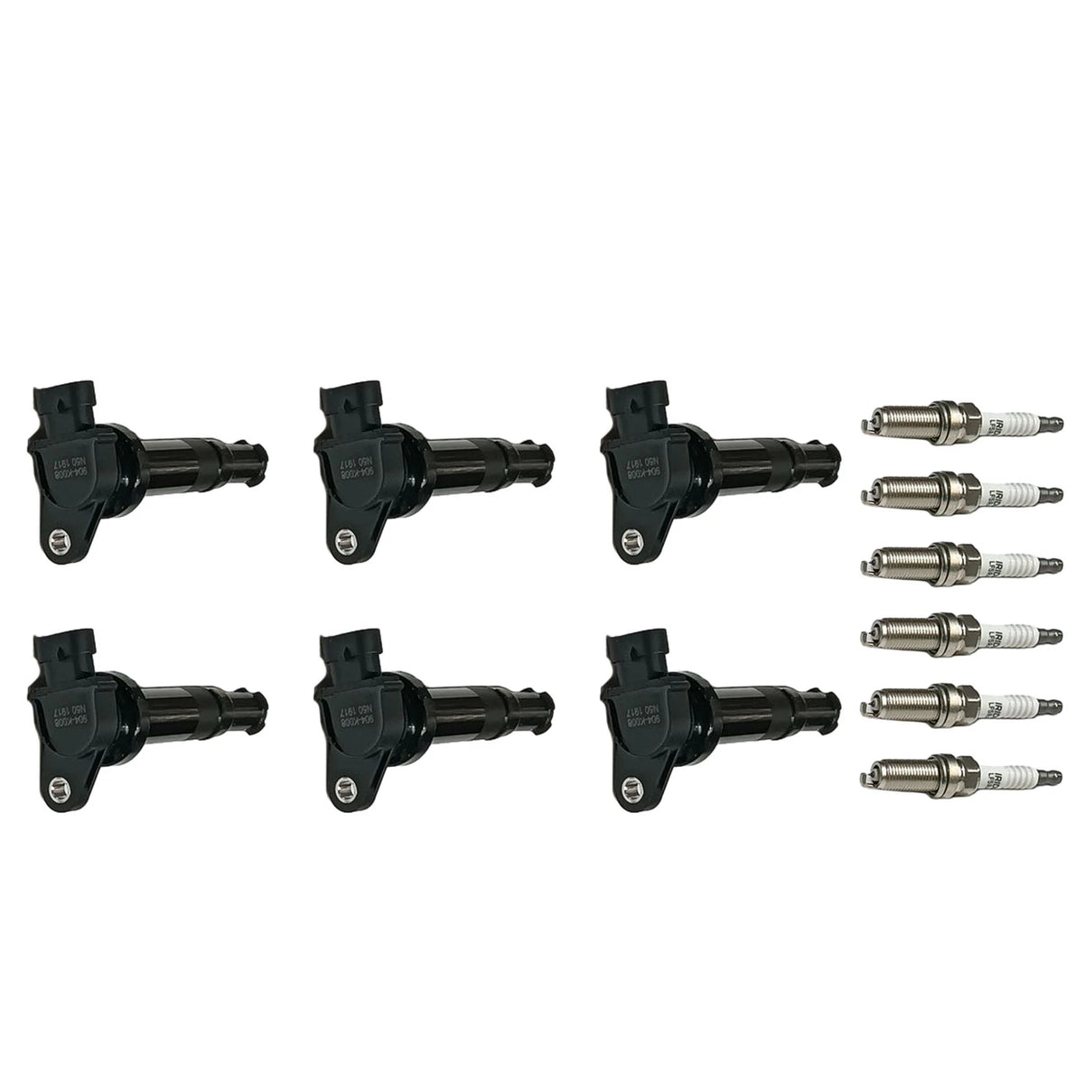 Set of 6 Ignition Coils & Spark Plugs for Hyundai Santa Fe 2007–2009 UF554