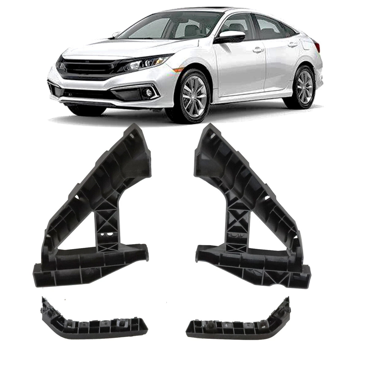 4PC Front Hold Mount Retainer for Honda Civic Sedan (2016–2021)