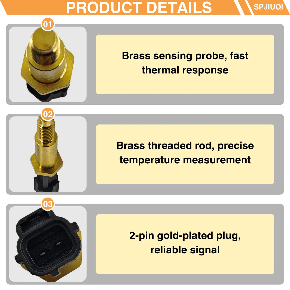 TS640, 1FAA18707A Cylinder Head Temperature Sensor for Lincoln MKZ (2011–2020)