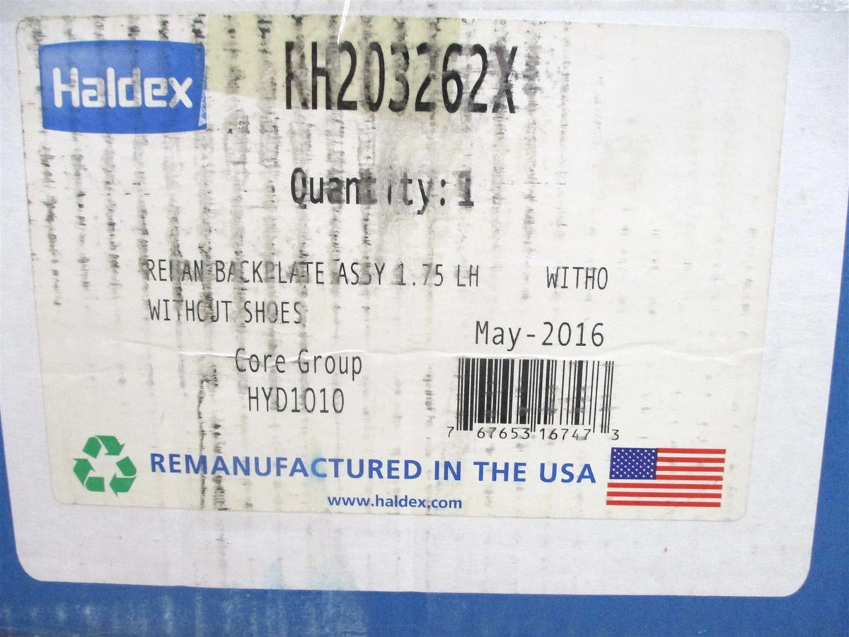 Haldex Brake Backing Plate with Cylinders for Lucas (15" x 6"/7", 1.75" Bore)