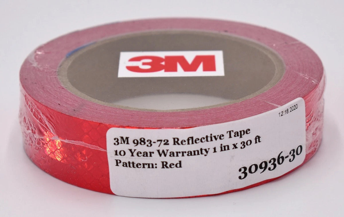 3M Reflective Tape 1" x 30' for Conspicuity (30936-30, 983-72NL)