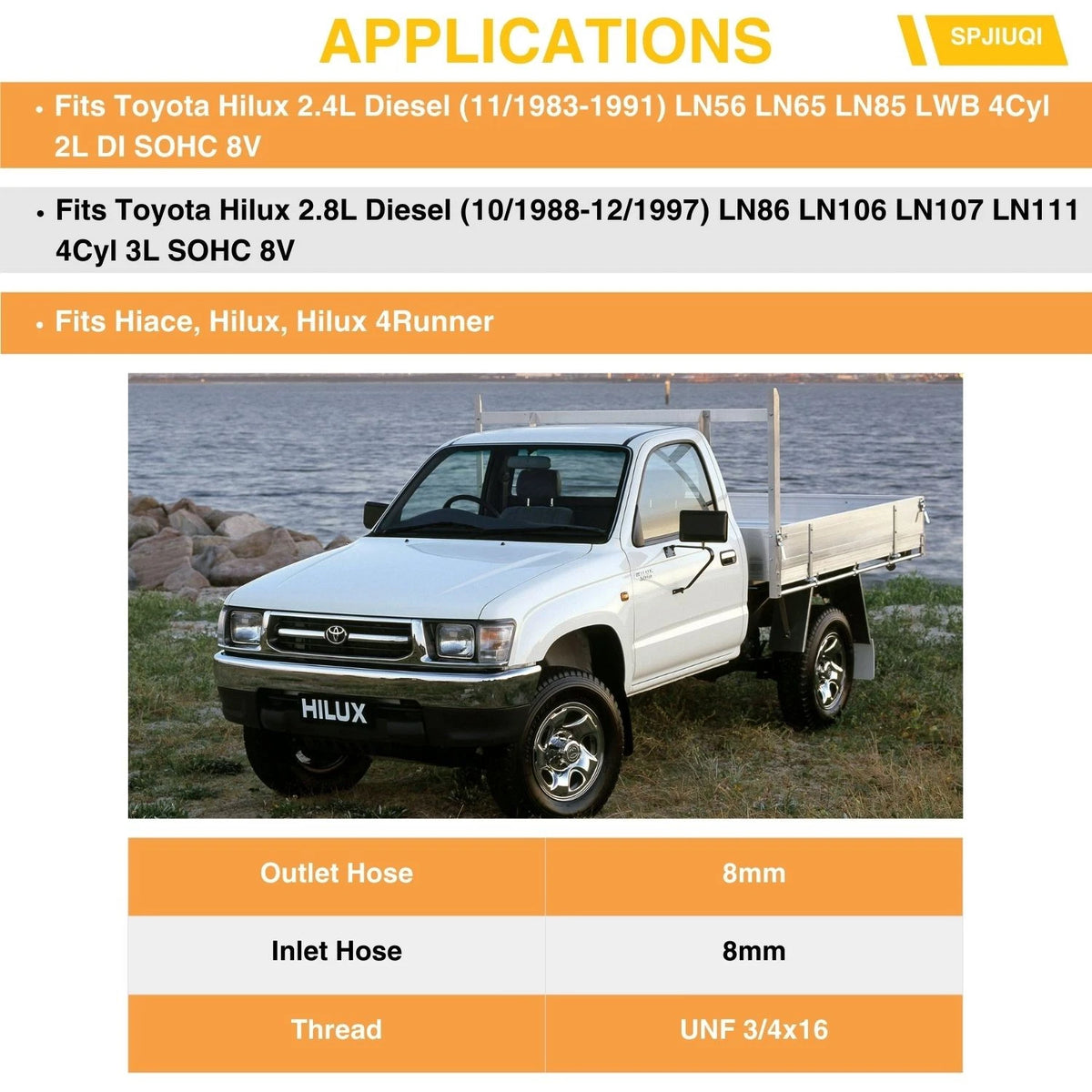 Diesel Fuel Filter Cap Primer Pump for Toyota Hilux (LN56-111)