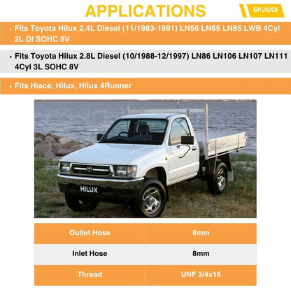 Diesel Fuel Filter Cap Primer Pump for Toyota Hilux (LN56-111)