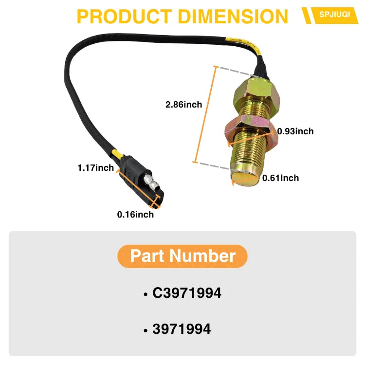 Engine Speed Sensor for Cummins 4BT 3.9L 6BT 5.9L (1991–2002) 3971994 C3971994