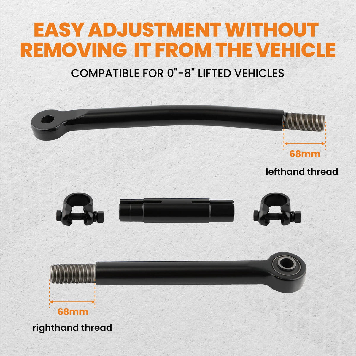 Adjustable Track Bar for Ford F250 F350 Super Duty 4WD (0-8" Lift)