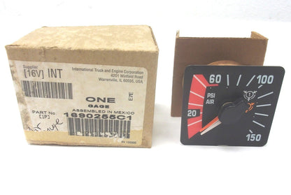 2" Black Dual Air Pressure Gauge for International (0-150 PSI)
