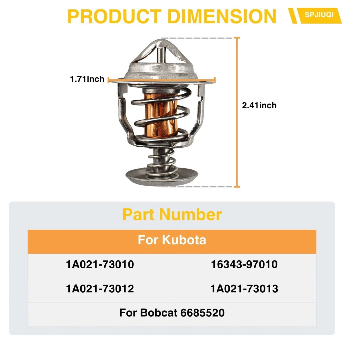 71°C Thermostat 1A021-73010 1A021-73012 for L2800 L3240 L3400 L3540 L4240 (2000–2005)