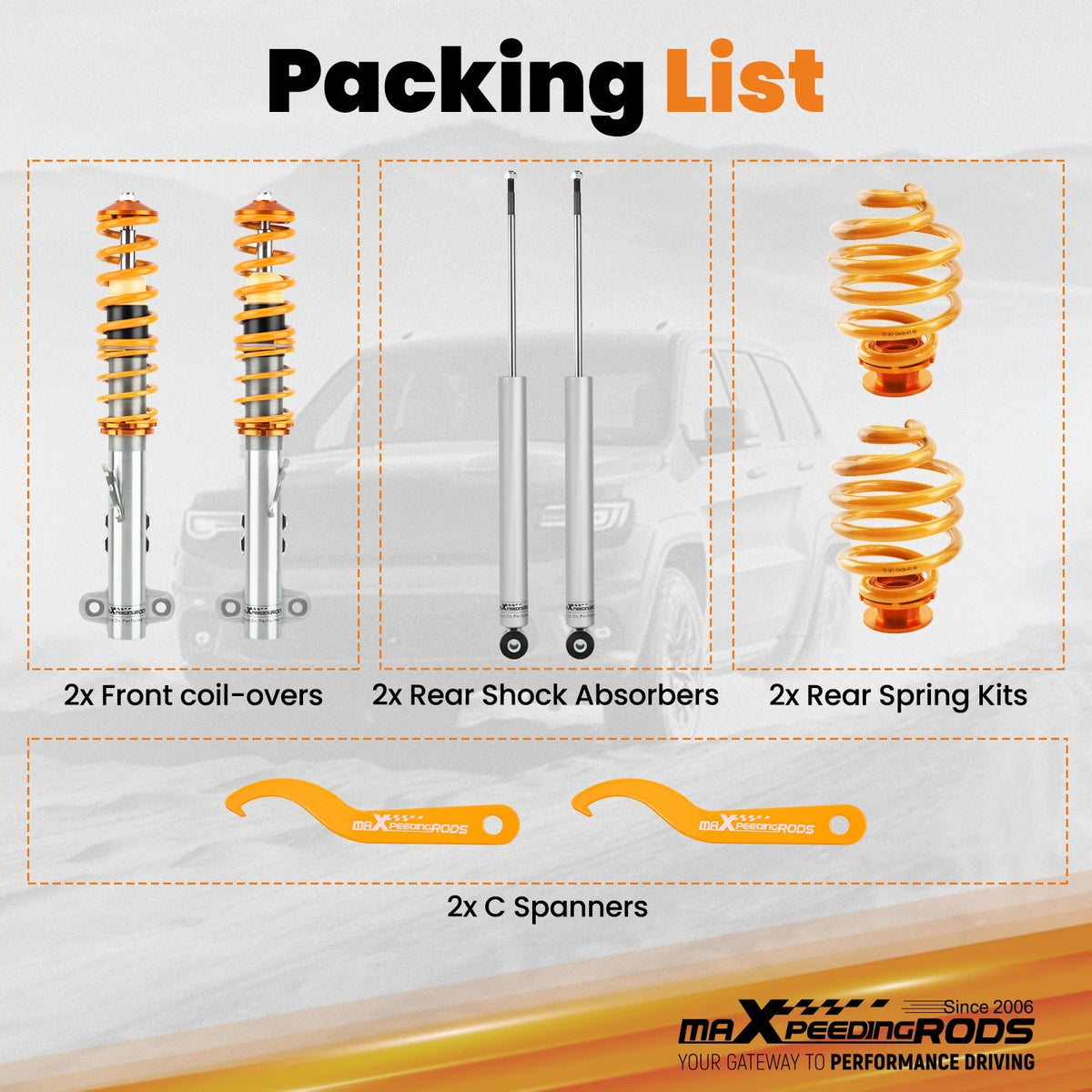 Coilovers Lowering Kit for BMW 3 Series E36 316 318 323 325 (1990–1999)