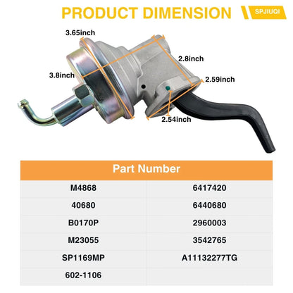 Fuel Pump SP1169MP for Pontiac LeMans 400 350 428 (1969–1972)