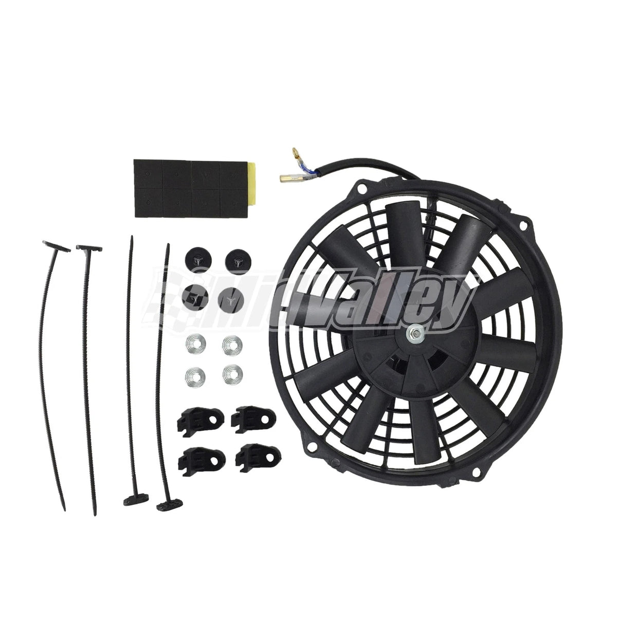 9" Slim Pull/Pull Radiator Cooling Fan Mount Kit Universal