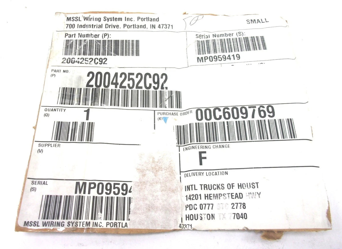 Main Wire Harness for International (2004252C91, 2004252C92)
