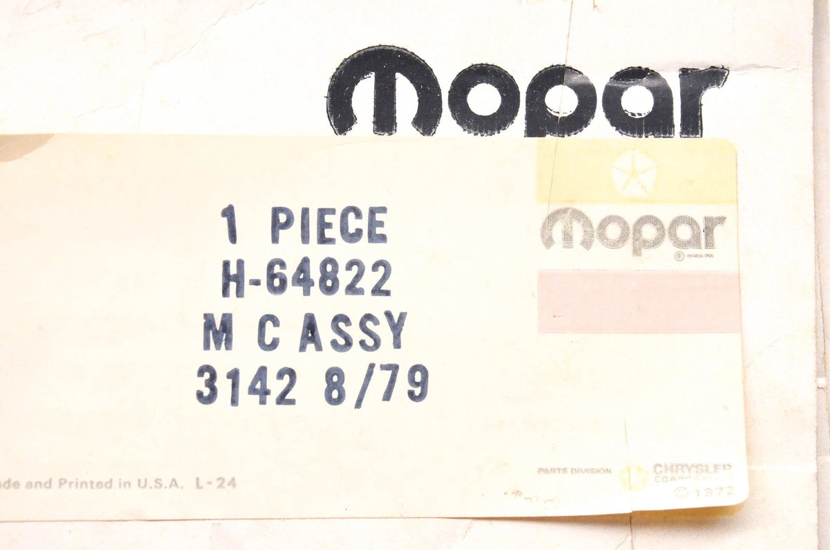 Master Brake Cylinder Assembly for Mopar (H64822, H-64822, FF-78878)