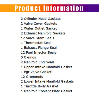Head Gasket Set for Buick LeSabre Custom Sedan 3.8L (1990–1999)