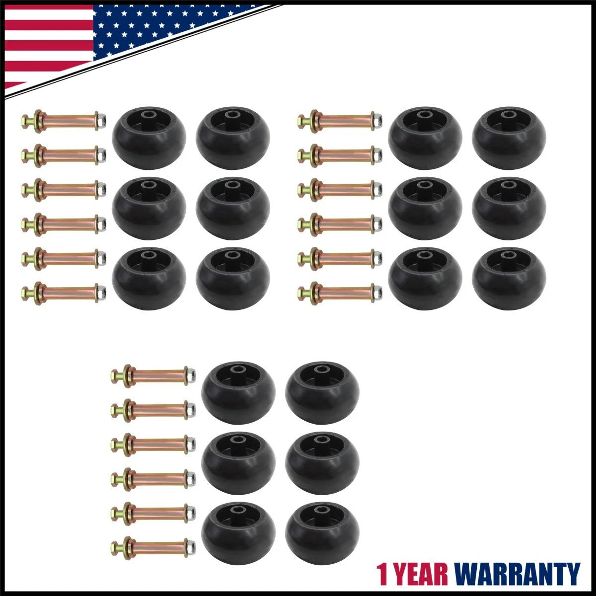 18 Pack 5" Anti-Scalp Deck Wheel Kit for Exmark (Fits 103-3168, 103-4051, 103-7263, 109-9011)