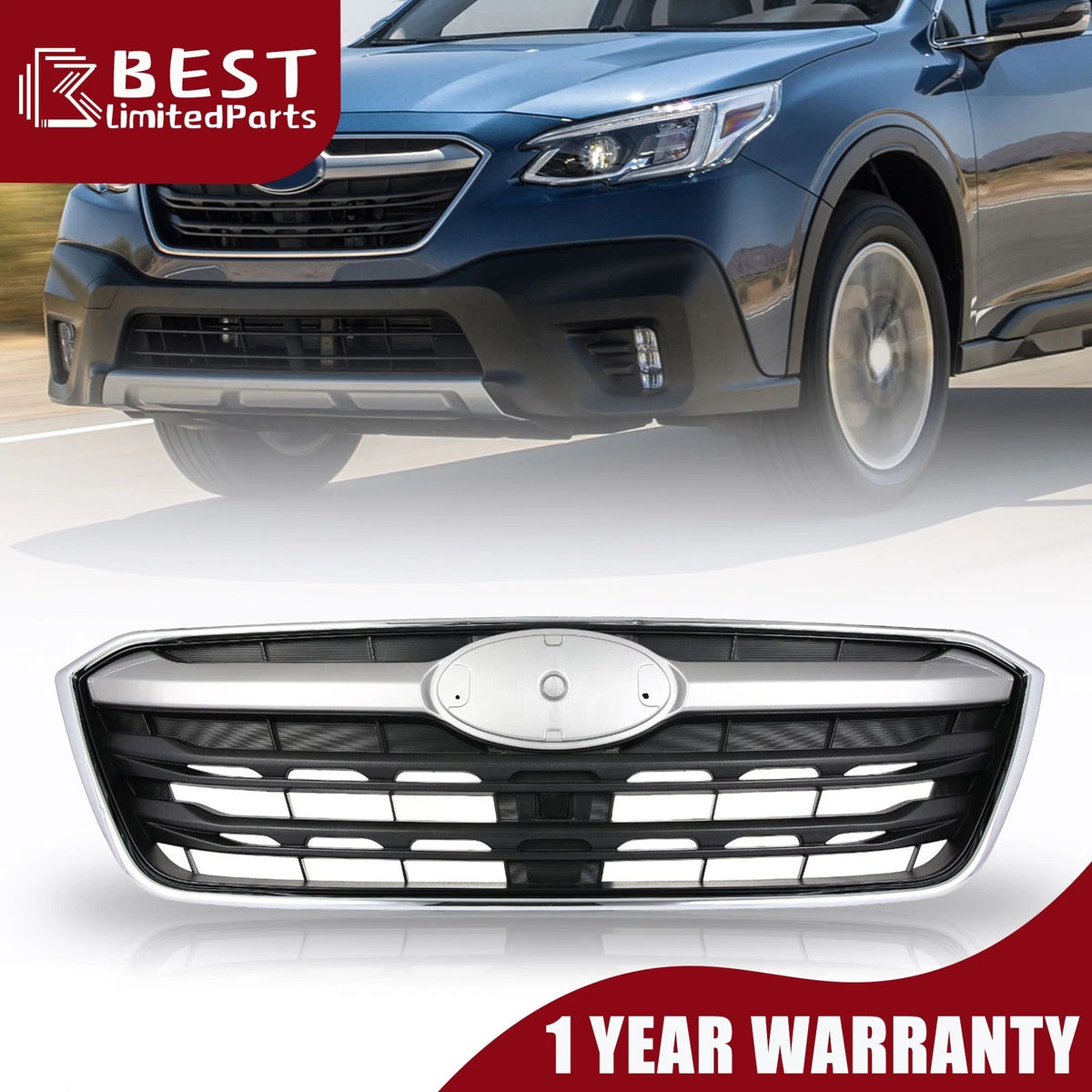 Front Grille Assembly for Subaru Outback (2020–2022) SU1200189 Silver
