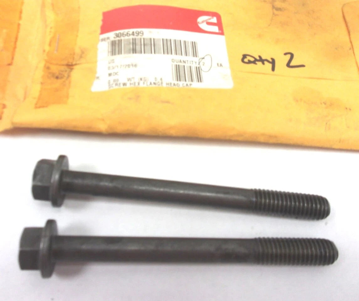 Set of 2 Hex Flange Head Cap Screws for Cummins (3066499)
