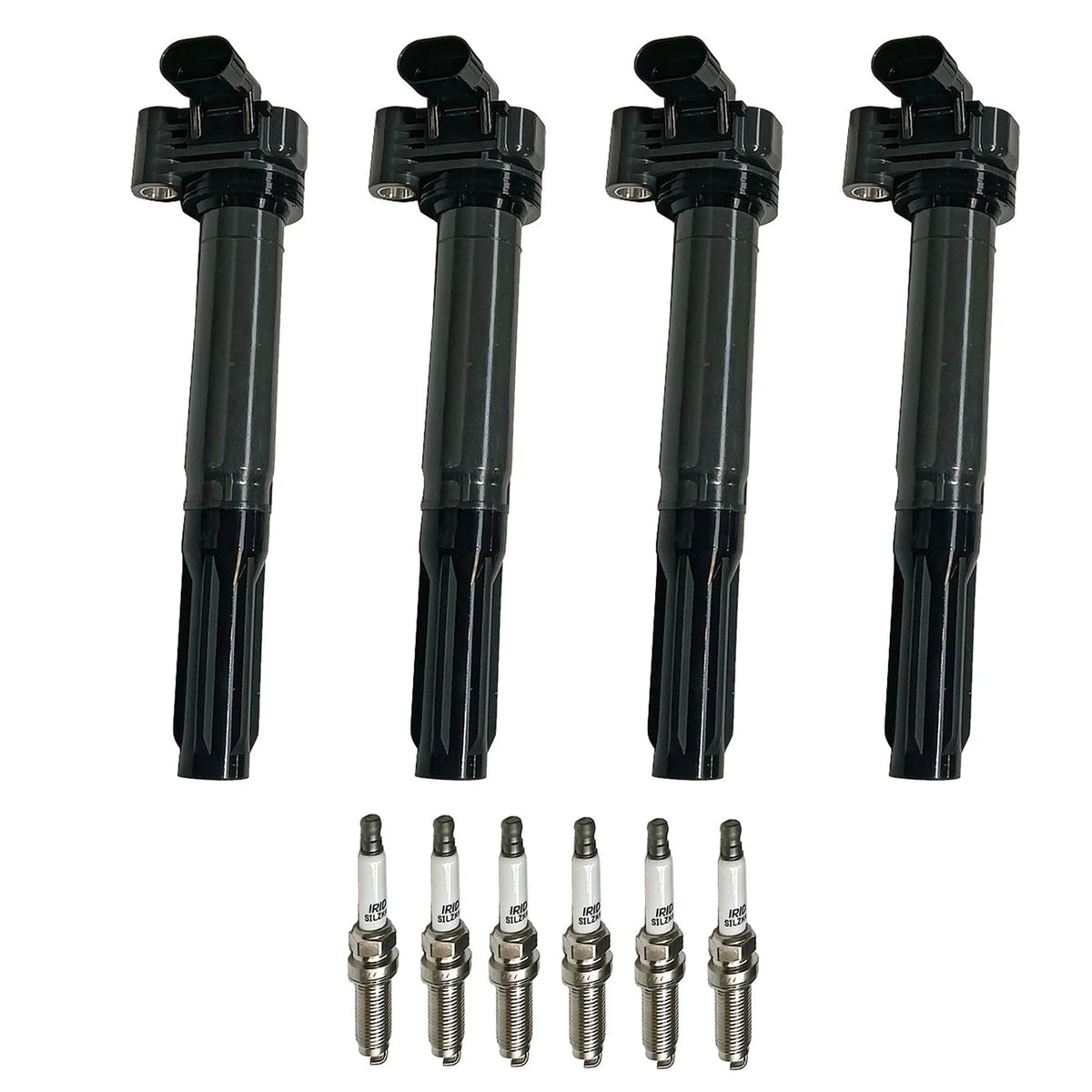 Set of 4 Ignition Coils & 4 Iridium Spark Plugs for Fiat 500 (2012–2016) 9212191
