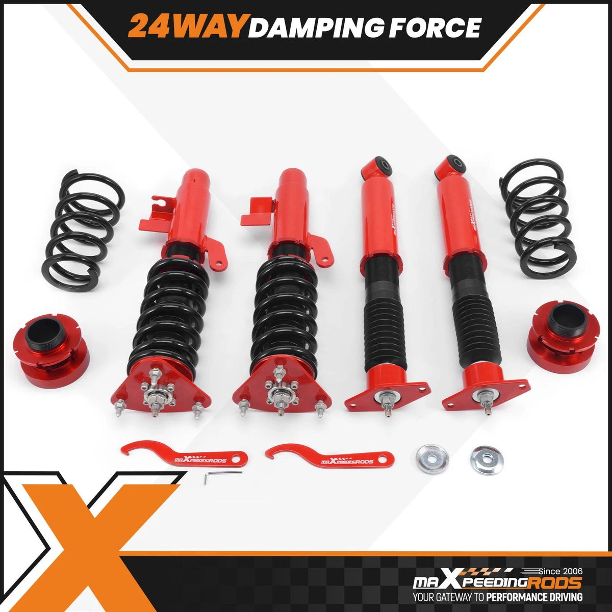 Coilover Kits for Mazda 3 (2004–2009) 24-Way Adjustable Damper Struts