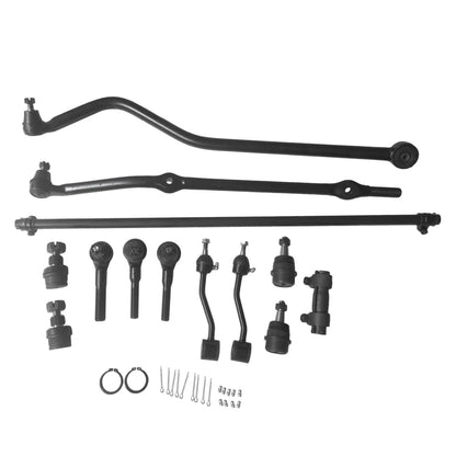 13pcs Suspension Tie Rod Drag Link Track Sway Bar Kit for Jeep Wrangler TJ (1997–2006)
