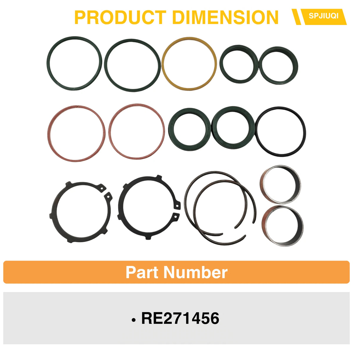 Steering Cylinder Seal Kit for John Deere Tractor 5045D 5045E 5050E (2005–2015)