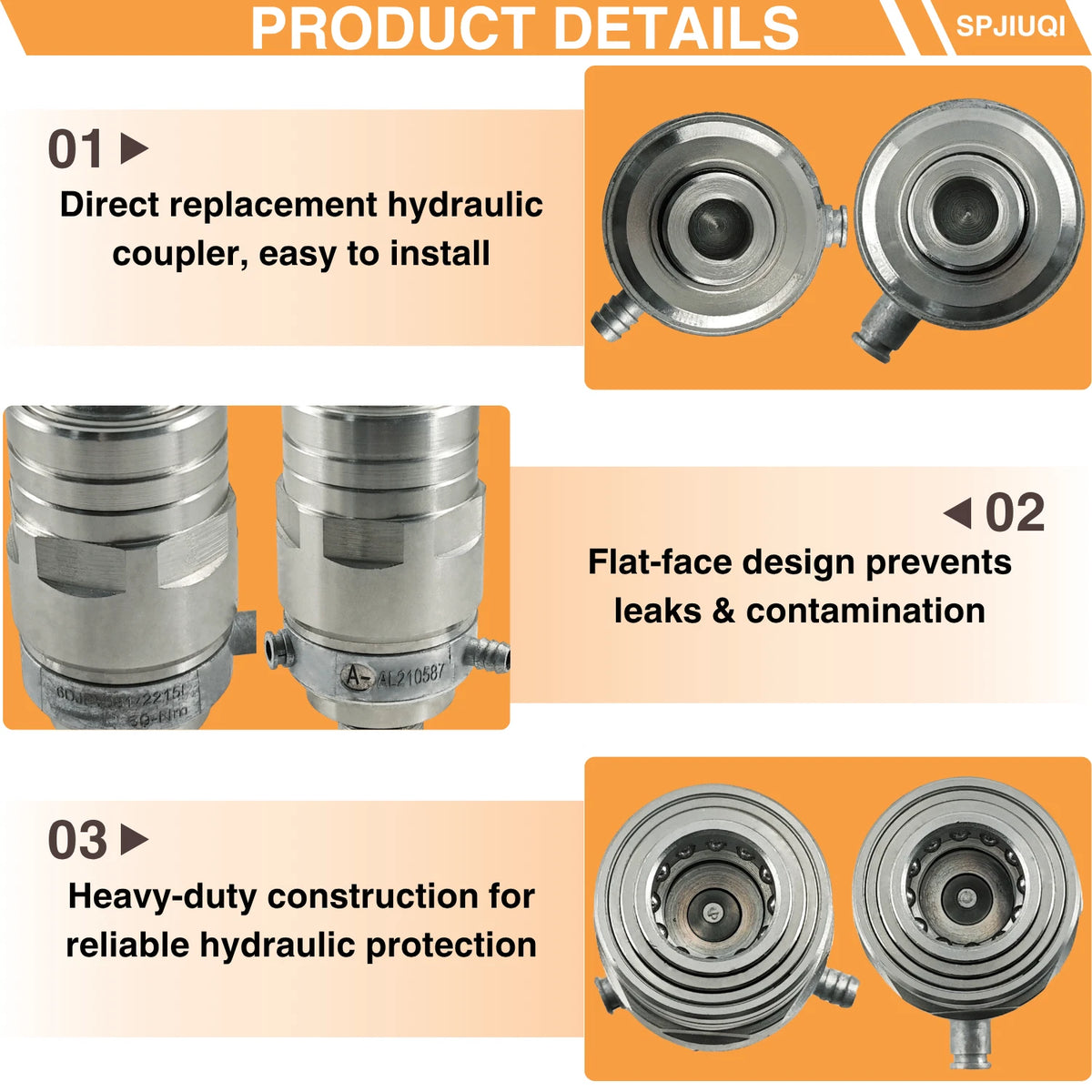 Hydraulic Quick Coupler Kit AL210587 AL210588 for John Deere 6330-6630