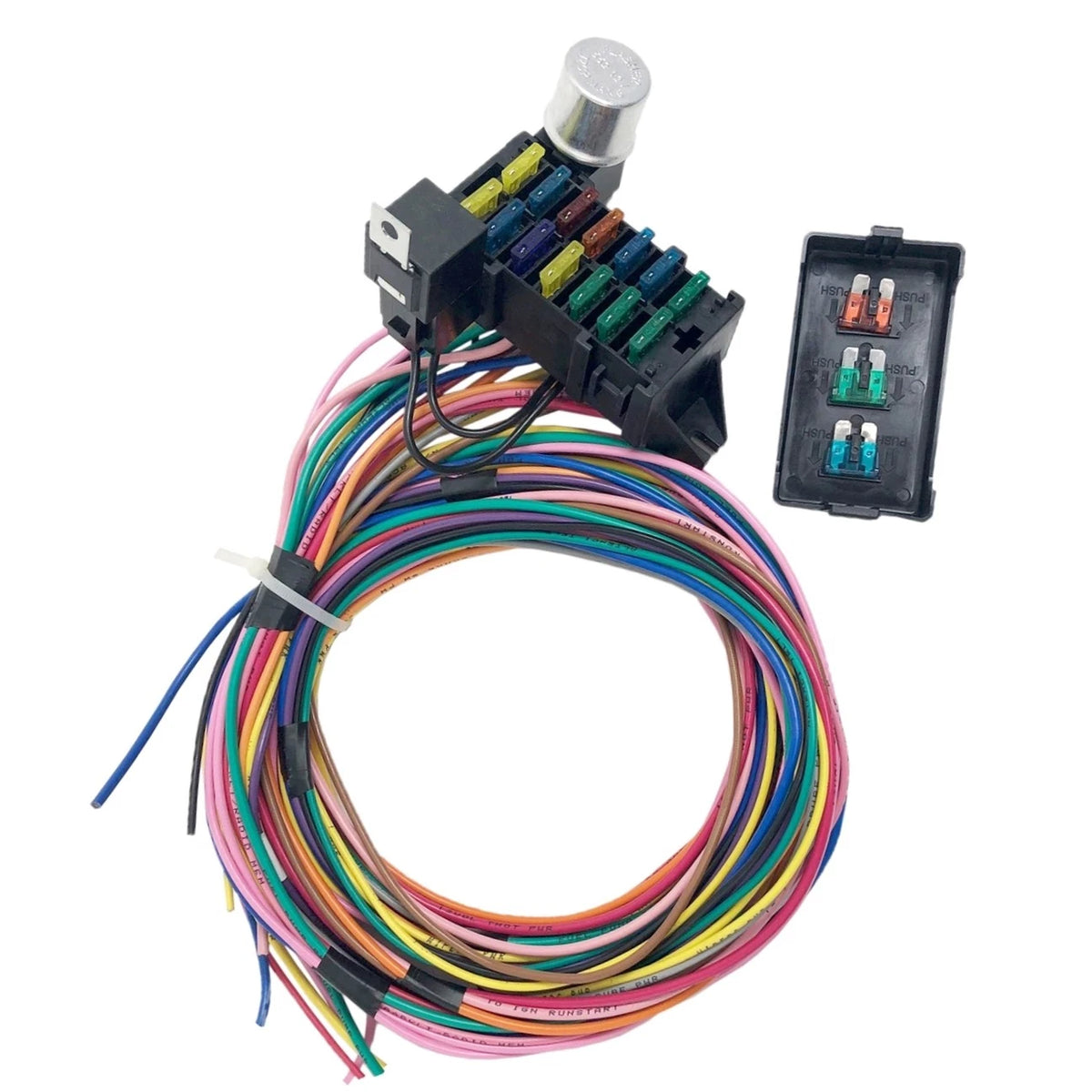 Universal 14 Fuse 12-14 Circuit Wire Harness for GXL Race XL