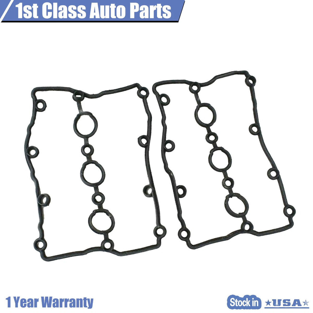 2X Cylinder Engine Valve Cover Gaskets for Audi A4 Quattro V6 (2002–2006)