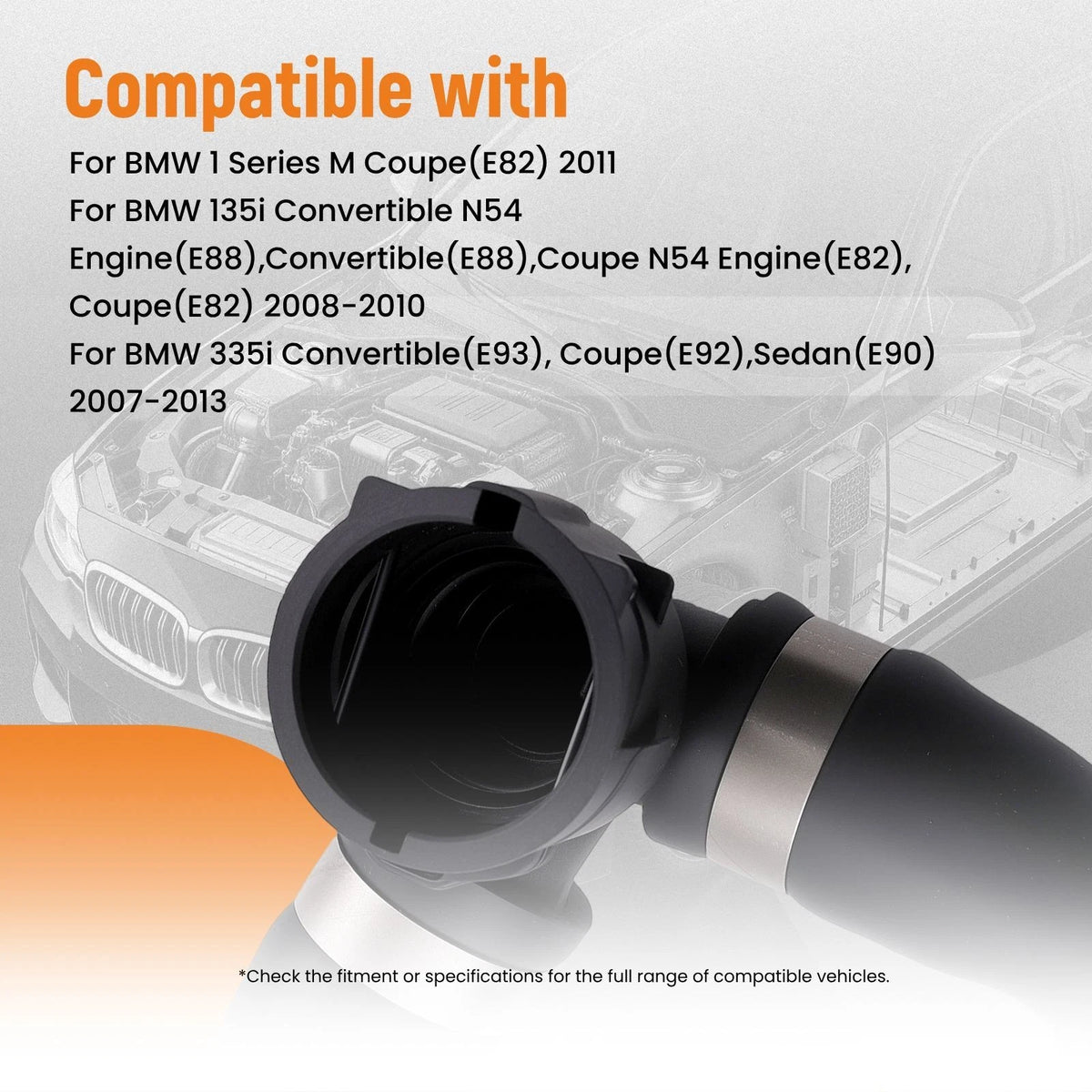 Engine Water Hose Coolant Pipe for BMW 135i 335i 335is (E82 E88 E90) 17127548230