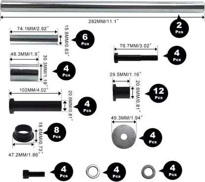 A-Arm Bushing Shafts Kit for Polaris Sportsman 400 450 600 700 (2000–2014)