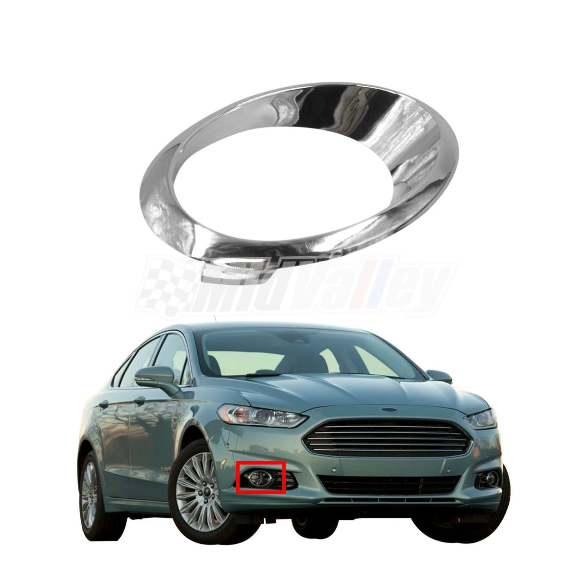 Fog Light Chrome Trim Ring Bezel RH for Ford Fusion (2013–2015)