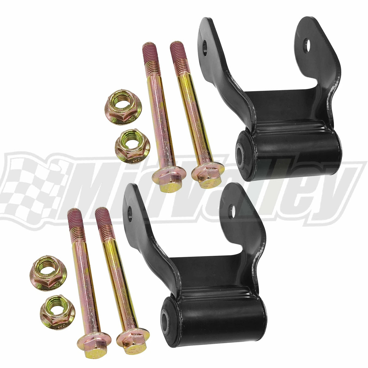 2X Rear Leaf Spring Shackle Kit for Ford F-150, Lincoln Mark LT (2009–2014)