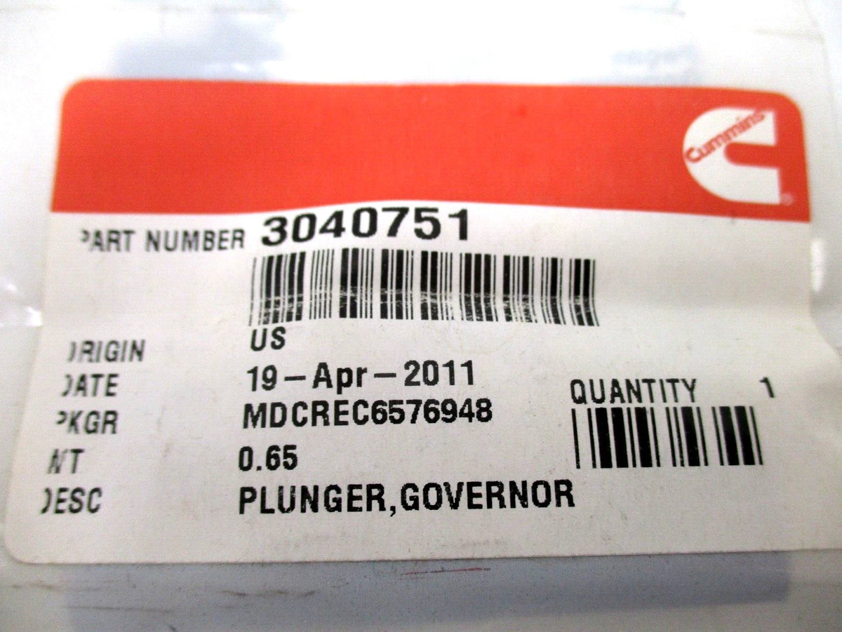 Governor Plunger for Cummins (3040751)