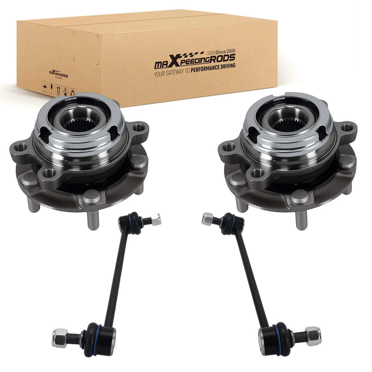 Front Sway Bar Kit & Wheel Bearing Hubs for Nissan Murano Quest (2009–2017)