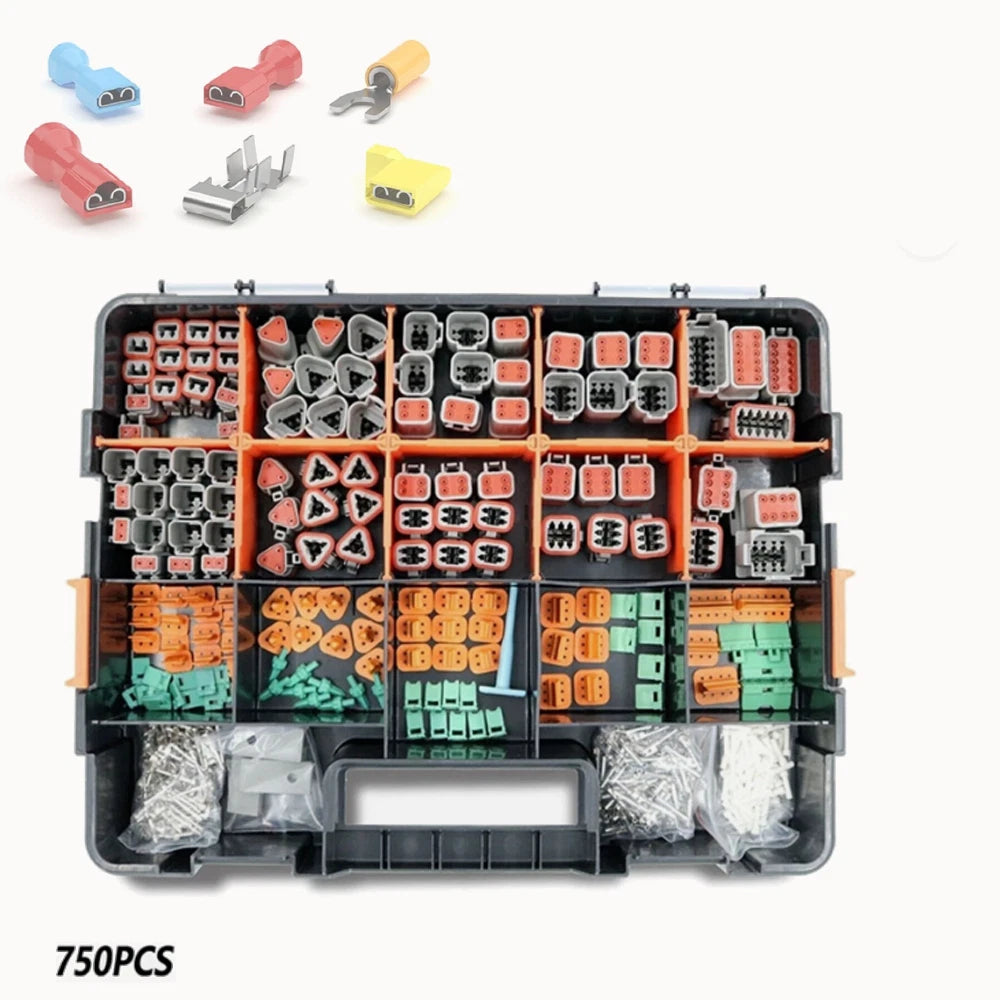 750PCS Deutsch DT Connector Plug Kit for Various AWG (14-20)