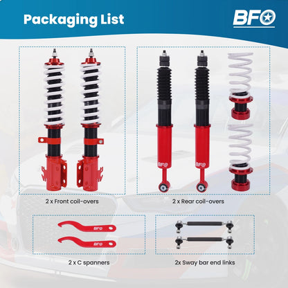 Adjustable Coilover Lowering Kit for Toyota Yaris (2006–2011)