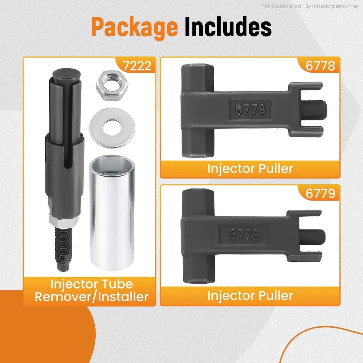 Diesel Injector Tube Remover Kit for GM Duramax 6.6L (2001–2021) 6778 6779 7222