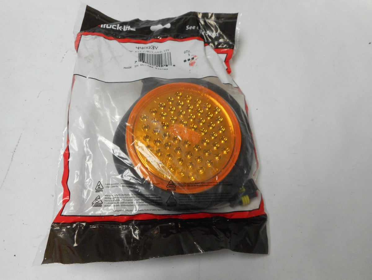 2X Trucklite Super 44 60 Diode LED Front Park Turn Lamp Kit 4" Yellow Amber