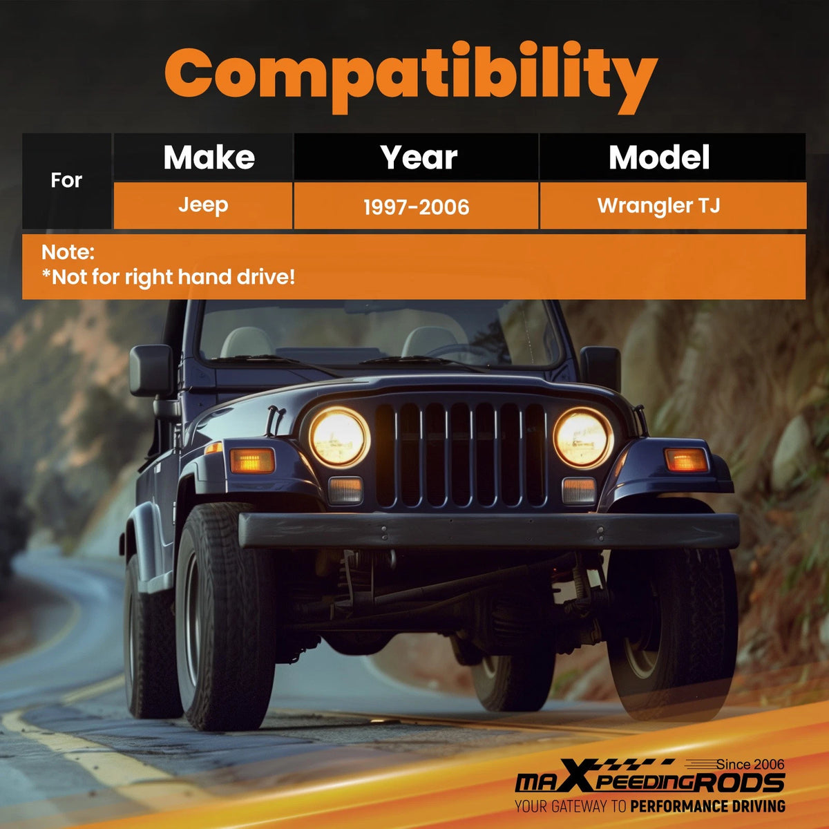 Adjustable Track Bar for Jeep Wrangler TJ (1997–2006) 1-6" Lift Panhard Rod