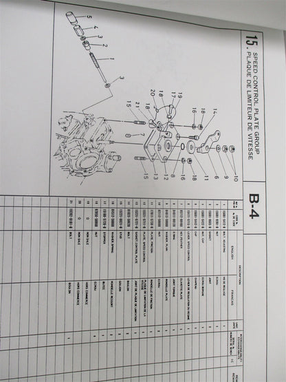Illustrated Parts List Manual for Kubota D1402-B-SAE-1,2 Engines (97898-70530)