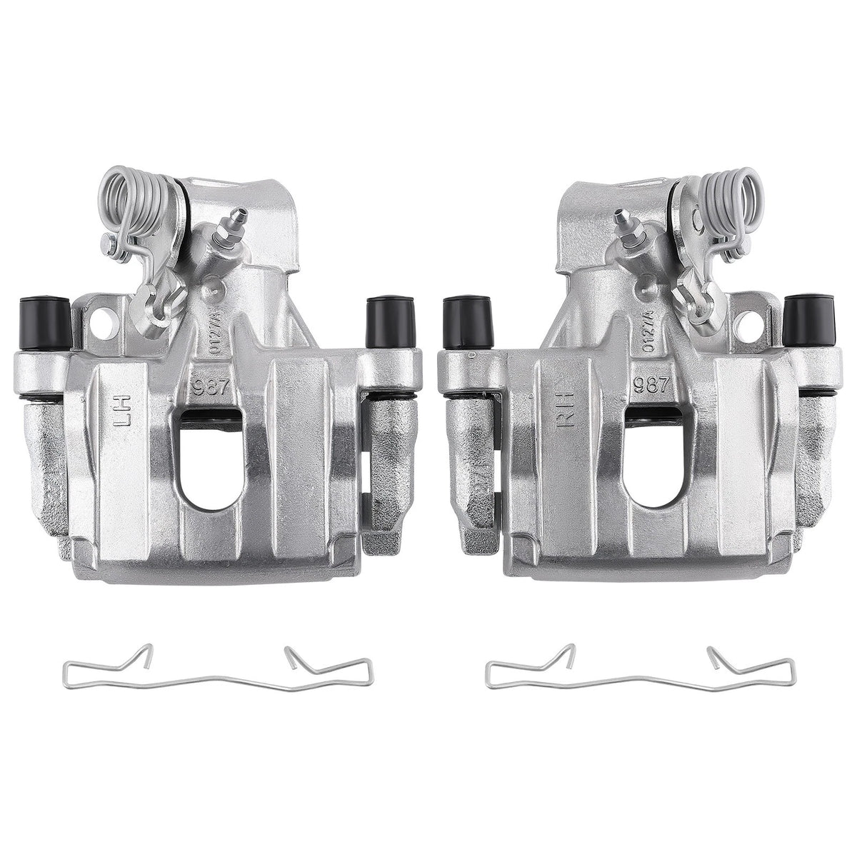 Pair Rear Brake Calipers w/ Bracket for Ford Focus (2012–2018)