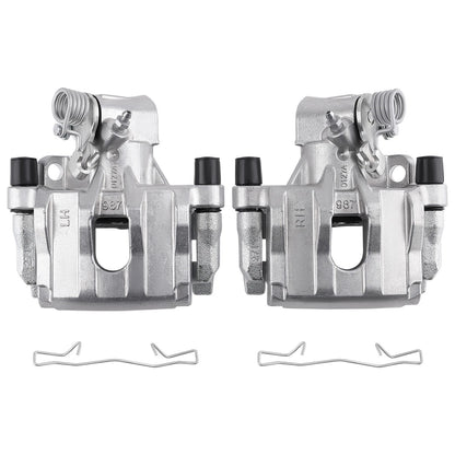 Pair Rear Brake Calipers w/ Bracket for Ford Focus (2012–2018)