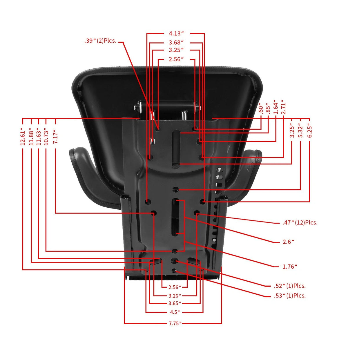Black Suspension Seat for Ford/New Holland 3000 3600 3610 3900 5100