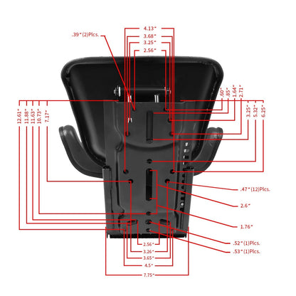 Black Suspension Seat for Ford/New Holland 3000 3600 3610 3900 5100