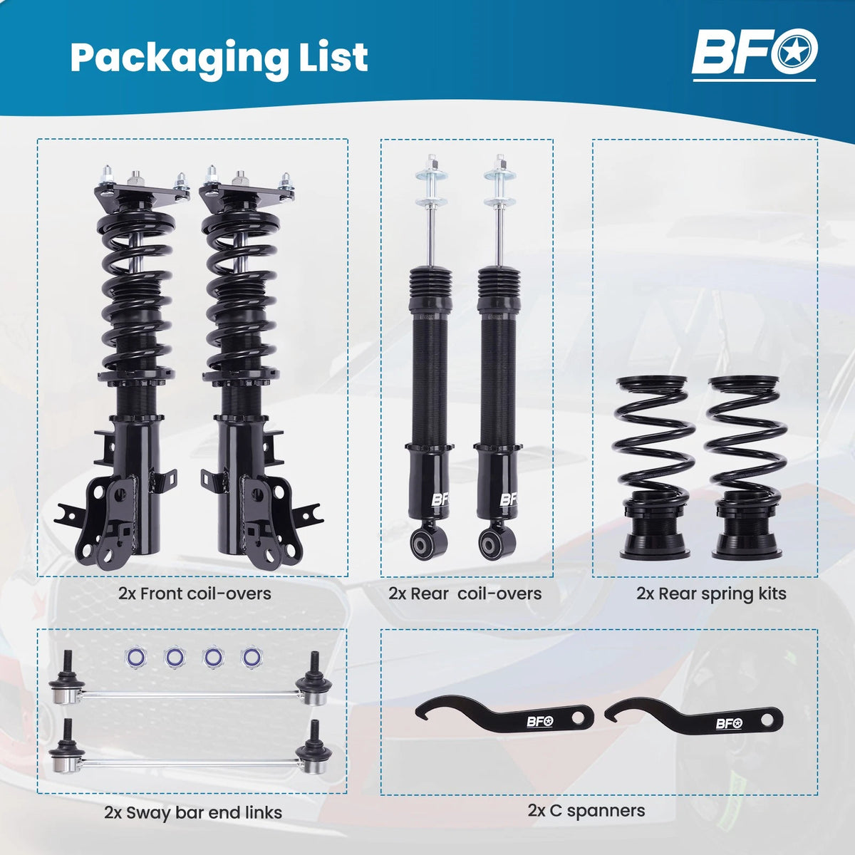 Coilovers Suspension Kit for Honda Civic (2012–2015)