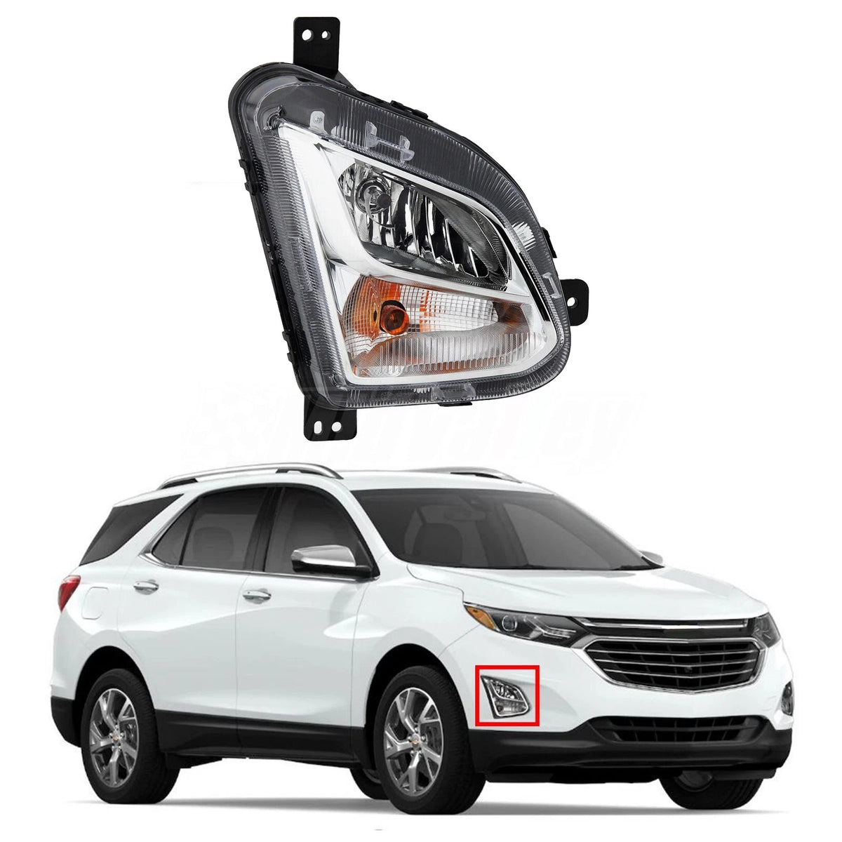 Bumper Fog Light w/Signal Lamp Right for Chevy Equinox (2018–2020)