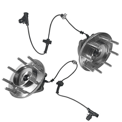2X Front Wheel Bearing Hub Assembly 515145 for Chevy Silverado 2500 3500 (4WD)